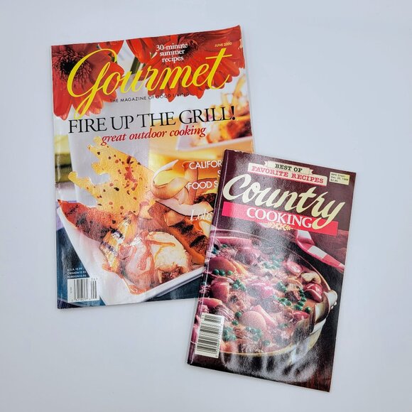 Vintage Cookbooks Gourmet June 2000 Country Cooking December 1988 Cooking Recipe - Picture 2 of 15